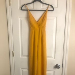 F21 Yellow jumpsuit